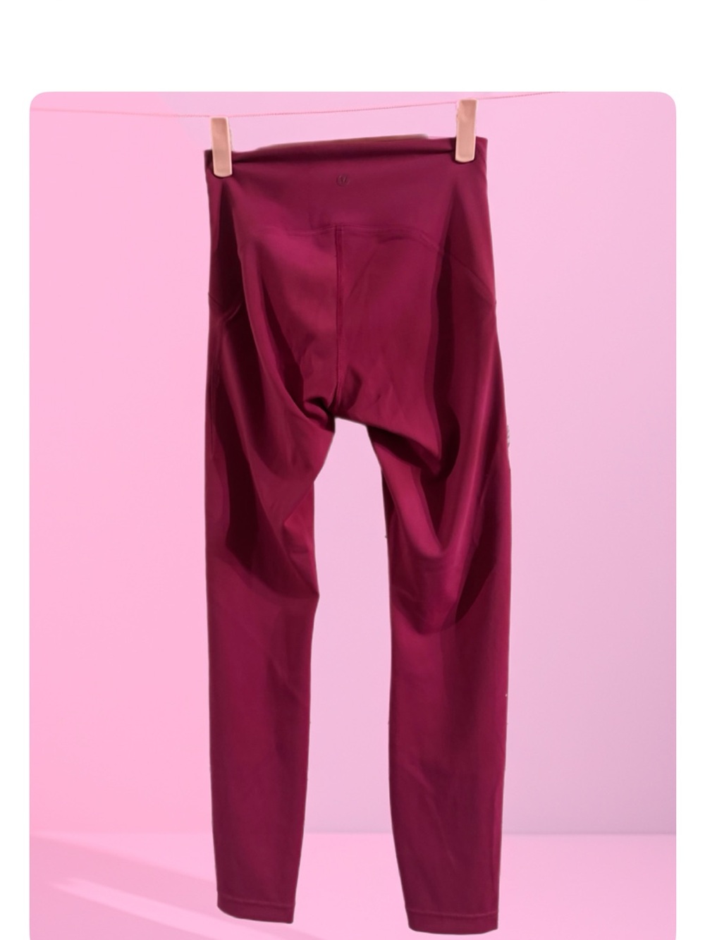 Lululemon High-Waisted Burgundy Leggings - Picture 2 of 3
